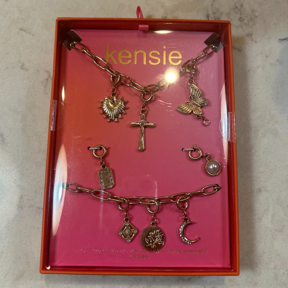 Kensie Gold Bracelet and Necklace